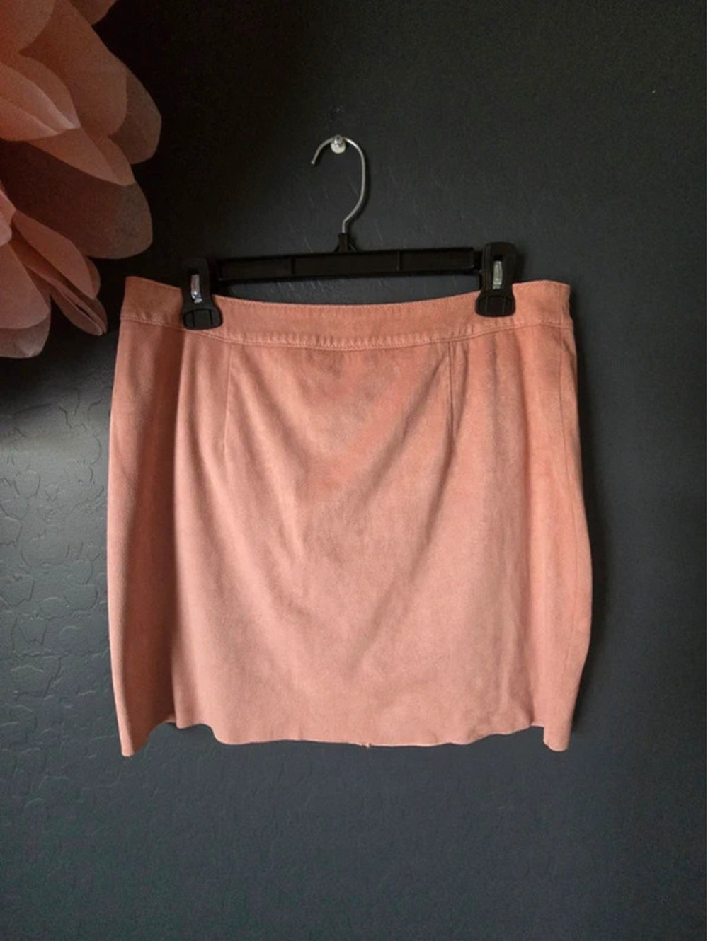 Lascana pink suede skirt